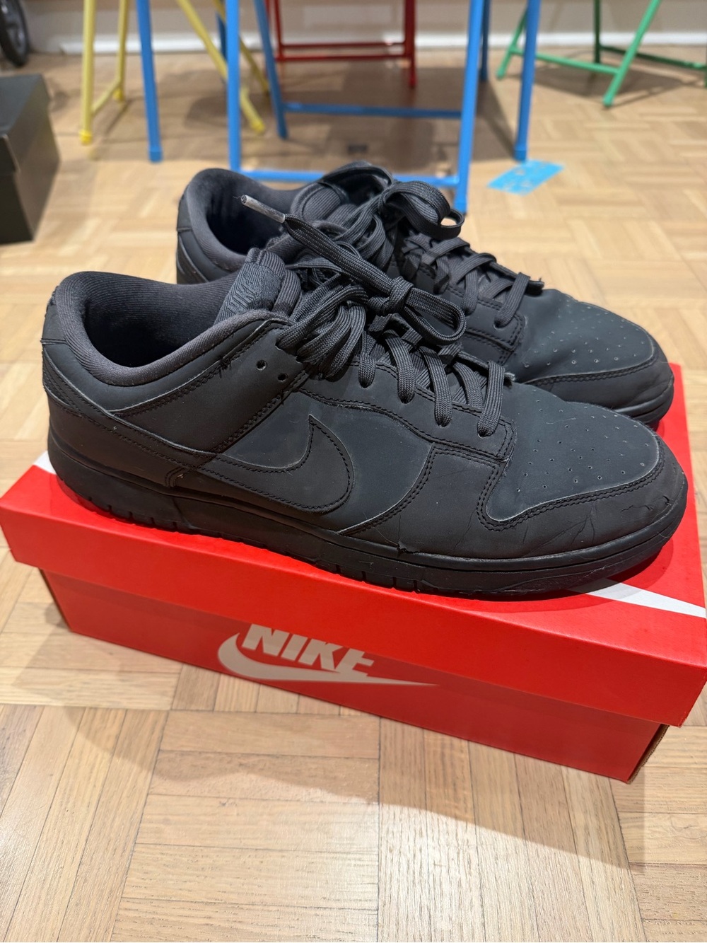 Nike Dunk Low Retro - Cyber Reflective Anthracite/Black-Racer Blue - Size 12 Men